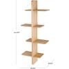 imageDeco 79 Wood Handmade Room Wall Shelf 8 Shelf Floating Shelf Display Shelf 15quot x 8quot x 44quot Light BrownLight Brown