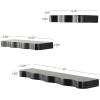imageDeco 79 Wood Handmade Room Wall Shelf Floating Shelves with Various Sizes Set of 3 Display Shelves 24 20 16W BrownBlack