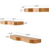 imageDeco 79 Wood Handmade Room Wall Shelf Floating Shelves with Various Sizes Set of 3 Display Shelves 24 20 16W BrownBrown