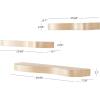 imageDeco 79 Wood Handmade Room Wall Shelf Floating Shelves with Various Sizes Set of 3 Display Shelves 24 20 16W BrownLight Brown