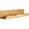 imageDeco 79 Wooden Floral Wall Shelf with Carved Scroll Lip 30quot x 6quot x 6quot Light BrownLight Brown