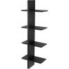 imageDeco 79 Wood Handmade Room Wall Shelf 8 Shelf Floating Shelf Display Shelf 15quot x 8quot x 44quot Black