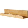 imageDeco 79 Wooden Floral Wall Shelf with Carved Scroll Lip 30quot x 6quot x 6quot Light BrownLight Brown