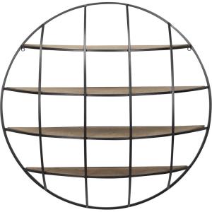 imageDeco 79 Metal 4 Shelves Wall Shelf 36quot x 9quot x 36quot Light Brown