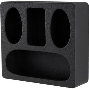 imageDeco 79 Wood Geometric Room Wall Shelf 4 Shelf Floating Shelf Display Shelf 16quot x 5quot x 14quot BlackBlack