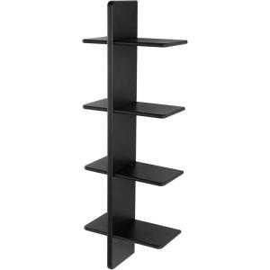 imageDeco 79 Wood Handmade Room Wall Shelf 8 Shelf Floating Shelf Display Shelf 15quot x 8quot x 44quot Black