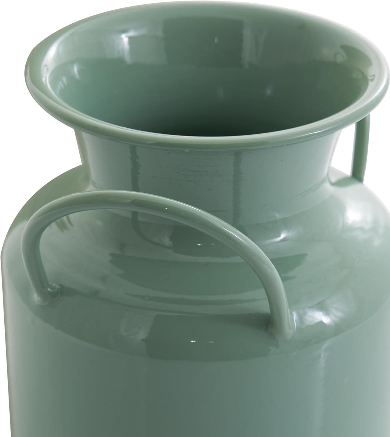 imageDeco 79 Metal Decorative Vase Jug Centerpiece Vases with Handles Set of 2 Flower Vases for Home Decoration 10quot 8quot H Multi ColoredTeal