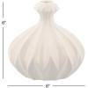 imageDeco 79 Ceramic Decorative Vase Centerpiece Vases with Varying Patterns set of 3 Flower Vases for Home Decoration 6quot x 6quot x 6quot WhiteWhite