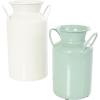 imageDeco 79 Metal Decorative Vase Jug Centerpiece Vases with Handles Set of 2 Flower Vases for Home Decoration 10quot 8quot H Multi ColoredTeal