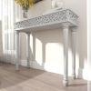 imageDeco 79 Wood Scroll Intricately Carved Console Table 36quot x 12quot x 30quot GrayGrey