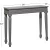 imageDeco 79 Wood Scroll Intricately Carved Console Table 36quot x 12quot x 30quot GrayGrey
