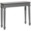 imageDeco 79 Wood Scroll Intricately Carved Console Table 36quot x 12quot x 30quot GrayGrey