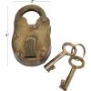 imageDeco 79 Brass Metal Lock And Key 1quot x 3quot x 2quot Dark Gray2 x 3 x 1