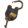 imageDeco 79 Brass Metal Lock And Key 1quot x 3quot x 2quot Dark Gray2 x 3 x 2