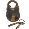 imageDeco 79 Brass Metal Lock And Key 1quot x 3quot x 2quot Dark Gray2 x 3 x 2