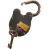 imageDeco 79 Brass Metal Lock And Key 1quot x 3quot x 2quot Dark Gray2 x 3 x 2