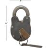 imageDeco 79 Brass Metal Lock And Key 1quot x 3quot x 2quot Dark Gray2 x 4 x 2
