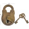 imageDeco 79 Brass Metal Lock And Key 1quot x 3quot x 2quot Dark Gray3 x 4 x 1