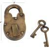 imageDeco 79 Brass Metal Lock And Key 1quot x 3quot x 2quot Dark Gray3 x 4 x 2