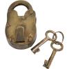 imageDeco 79 Brass Metal Lock And Key 1quot x 3quot x 2quot Dark Gray2 x 3 x 1