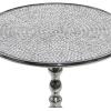 imageDeco 79 Aluminum Metal Side End Accent Table End Table Side Table 16quot x 16quot x 20quot Silver