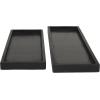 imageCosmoLiving by Cosmopolitan Marble Tray with Raised Border Set of 2 22quot 18quotW BlackBlack