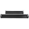 imageDeco 79 Aluminum Metal Living Room Decor Tray Nesting Ottoman Tray with Black Metal Handles Set of 2 Serving Tray 36quot 26quot W BlackBlack