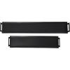 imageDeco 79 Aluminum Metal Living Room Decor Tray Nesting Ottoman Tray with Black Metal Handles Set of 2 Serving Tray 36quot 26quot W BlackBlack