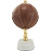imageDeco 79 Leather Handmade Educational Globe Stitched Decorative Armillary Globe with White Marble Base Desk Globe 6quot x 6quot x 12quot Brown