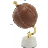 imageDeco 79 Leather Handmade Educational Globe Stitched Decorative Armillary Globe with White Marble Base Desk Globe 6quot x 6quot x 12quot Brown