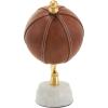 imageDeco 79 Leather Handmade Educational Globe Stitched Decorative Armillary Globe with White Marble Base Desk Globe 6quot x 6quot x 12quot Brown