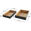 imageDeco 79 Mango Wood Handmade Whitewashed Tray with Carved Mandala Interior Set of 2 18quot 16quot W CreamBrown