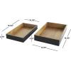 imageDeco 79 Mango Wood Handmade Whitewashed Tray with Carved Mandala Interior Set of 2 18quot 16quot W CreamBrown