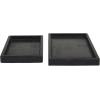 imageDeco 79 Marble Minimalistic Slim Textured Tray Set of 2 143quot 1105quot W BlackBlack