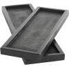 imageDeco 79 Marble Minimalistic Slim Textured Tray Set of 2 143quot 1105quot W BlackBlack