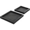 imageDeco 79 Marble Minimalistic Slim Textured Tray Set of 2 143quot 1105quot W BlackBlack