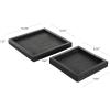imageDeco 79 Marble Minimalistic Slim Textured Tray Set of 2 143quot 1105quot W BlackBlack
