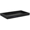 imageDeco 79 Marble Minimalistic Slim Textured Tray Set of 2 143quot 1105quot W BlackBlack
