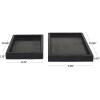 imageDeco 79 Marble Minimalistic Slim Textured Tray Set of 2 143quot 1105quot W BlackBlack