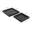 imageDeco 79 Marble Minimalistic Slim Textured Tray Set of 2 143quot 1105quot W BlackBlack