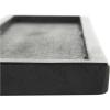 imageDeco 79 Marble Minimalistic Slim Textured Tray Set of 2 143quot 1105quot W BlackBlack
