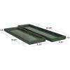 imageDeco 79 Marble Minimalistic Slim Textured Tray Set of 2 143quot 1105quot W BlackGreen