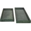 imageDeco 79 Marble Minimalistic Slim Textured Tray Set of 2 143quot 1105quot W BlackGreen