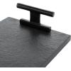 imageDeco 79 Marble Textured Tray with Rod Handles Set of 2 15quot 12quot W Black