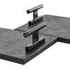 imageDeco 79 Marble Textured Tray with Rod Handles Set of 2 15quot 12quot W Black