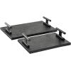 imageDeco 79 Marble Textured Tray with Rod Handles Set of 2 15quot 12quot W Black