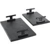 imageDeco 79 Marble Textured Tray with Rod Handles Set of 2 15quot 12quot W Black