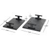 imageDeco 79 Marble Textured Tray with Rod Handles Set of 2 15quot 12quot W Black
