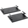 imageDeco 79 Marble Textured Tray with Rod Handles Set of 2 15quot 12quot W Black
