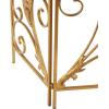 imageDeco 79 Metal Scroll Living Room Fireplace Screen Foldable 3 Panel Fire Spark Guard with Fleur De Lis Accents Screen 29quot x 15quot x 40quot Gold
